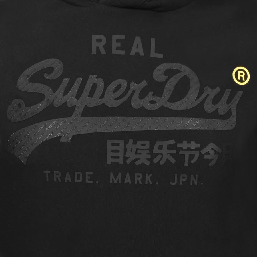 Alternative Image for ProductSuperdry Vintage Tonal Tape Hoodie Black3